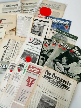 Konvolut 39 diverse Hefte und Zeitungen aus der Zeit des III.Reich . Nicht auf Zustand oder Vollständigkeit geprüft