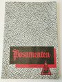"Posamenten und Bedarfsartikel für die Herrenschneiderei" DIN A4, 52 Seiten