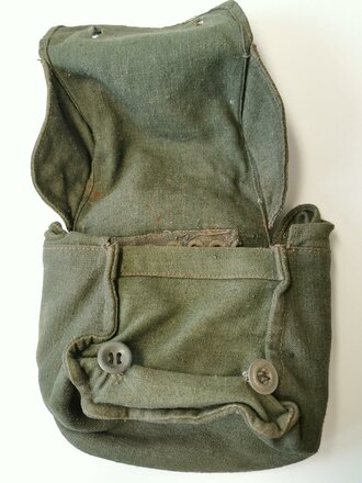 Tasche für Ersatz Gasmaskenfilter Wehrmacht, die Verstärkung innen als den innenliegenden Tragehilfen der frühen Feldblusen gemacht