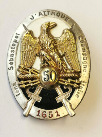 Frankreich, Regimentsabzeichen "50e régiment d’infanterie"