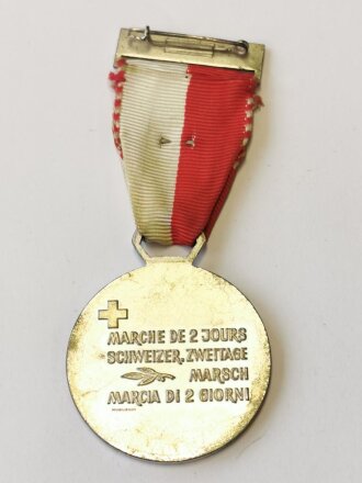 Schweiz, tragbare Medaille für einen 2 Tage Marsch