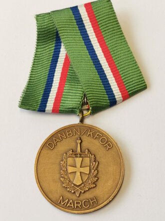 Dänemark, tragbare Medaille "DANBN/KFOR March"