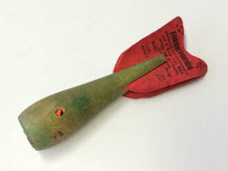 Luftschutz Spielzeug " Fliegerbombe" Höhe 10cm