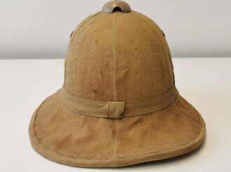 Italien 2. Weltkrieg, Tropenhelm Modell 1940, Kopfgrösse 55/56, ungetragenes Stück mit Lagerspuren