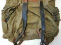 Rucksack für Gebirgstruppen der Wehrmacht. getragenes Stück mit Reichsbetriebsnummer