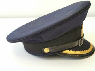 DDR, Volksmarine Schirmmütze für Offiziere in gutem Zustand, Kopfgrösse 57, ungereinigtes Stück