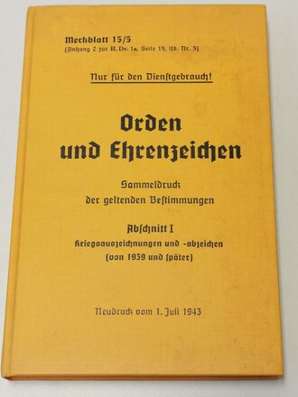 "Orden und Ehrenzeichen Sammeldruck der geltenden...