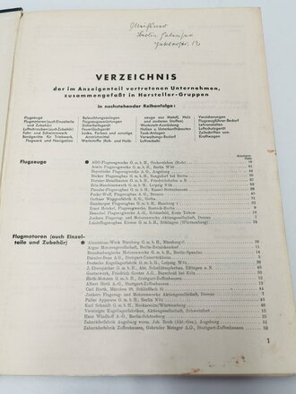 "Handbuch der Luftfahrt Jahrgang 1936", 413 Seiten, gebraucht,