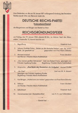 Deutschland nach 1945, Handzettel " Die Deutsche...