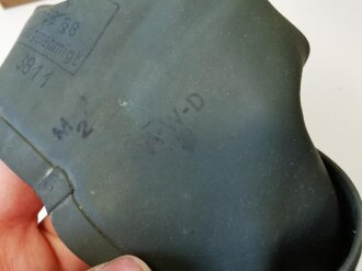 Volksgasmaske 37 für Männer mit Gebrauchsanweisung im Umkarton mit Kontrollschein