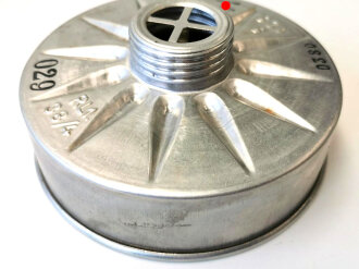 Volksgasmaske 37 für Männer mit Gebrauchsanweisung im Umkarton mit Kontrollschein