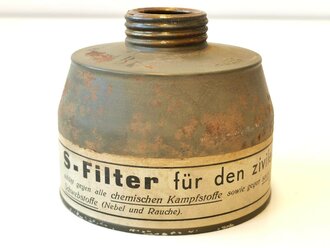 "S-Filter für den zivilen Luftschutz" Hersteller Auer, mit Reichswehr Waffenamt von 1935