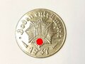 Reichsluftschutzbund Türplakette " Boden 1937 entrümpelt" Durchmesser 44mm