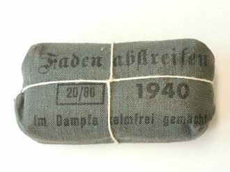 Verbandpäckchen kleines Modell datiert 1940, Hersteller aus Kaiserslautern
