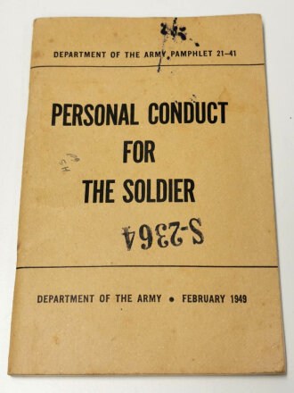 U.S. 1949 dated Pamphlet 21-41 " Personal Conduct...