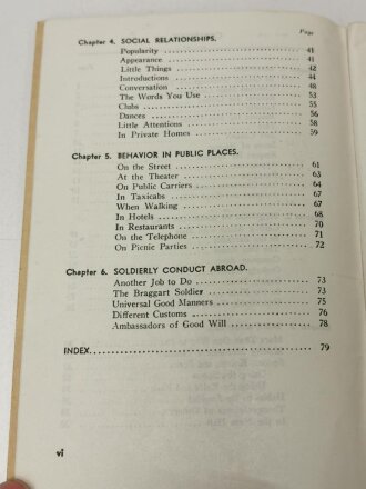 U.S. 1949 dated Pamphlet 21-41 " Personal Conduct for the soldier"  90 pages, used, good