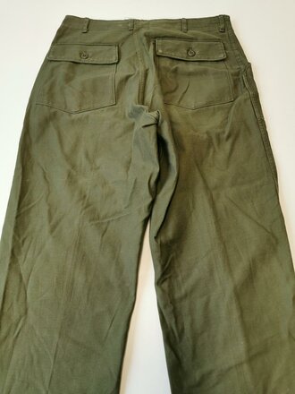 U.S. 1977 Contract Trousers utility cotton sateen OG-107, size 36 x 31