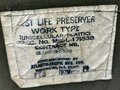 U.S. 1978 dated Vest life preserver work type. Used, good