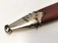 SA Dienstdolch Modell 1933, Hersteller RZM M7/13 für Schüttelhöfer Artur & Co. (ASSO). Zusammengehöriges Stück in gutem Zustand, der Adler vermutlich neuzeitlich ergänzt, ungereinigt