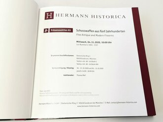 "Hermann Historica 83. Auktion" - Schusswaffen aus fünf Jahrhunderten, 492 Seiten, gebraucht, DIN A5