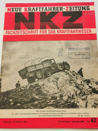 "N K Z Neue Kraftfahrer-Zeitung"...
