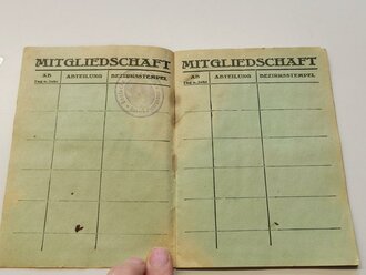 Deutsche Jugendkraft -  DJR Kreis Rheinpfalz Mitgliedsausweis Startbuch