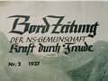 "Bord Zeitung der NS Gemeinschaft Kraft durch Freude", Nr. 2 1937