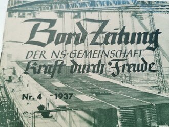 "Bord Zeitung der NS Gemeinschaft Kraft durch Freude", Nr. 4 1937