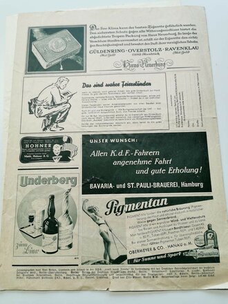 "Bord Zeitung der NS Gemeinschaft Kraft durch Freude", Nr. 4 1937
