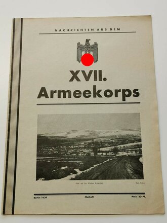 "Nachrichten aus dem XVII. Armeekorps" Berlin 1939 Maiheft