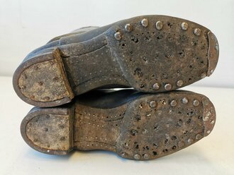 Paar Stiefel für Mannschaften der Wehrmacht, getragenes Paar, Sohlenlänge 28cm