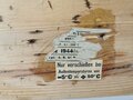 Transportkasten für 2 Raketen für die Raketenpanzerbüchse 54 ( Panzerschreck ) " R.Mun 4322" Ungereinigtes Stück, Packzettel von 1944