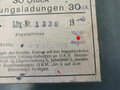 Transportkasten für "30 Stück Uebungsladungen 30 n.A." datiert 1940