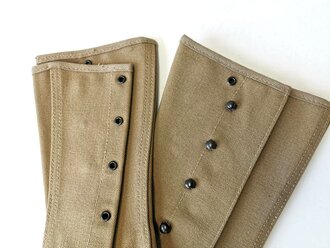 U.S. 1964 dated Leggings, Cotton, khaki, size 3, unsued pair