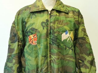 U.S. Vietnam war, jacket, teather made from ERDL poncho...