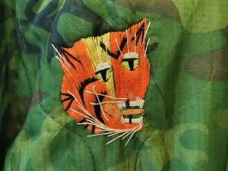 U.S. Vietnam war, jacket, teather made from ERDL poncho liner