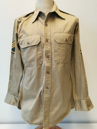 U.S. Khaki Cotton long sleeve shirt. Used, good...