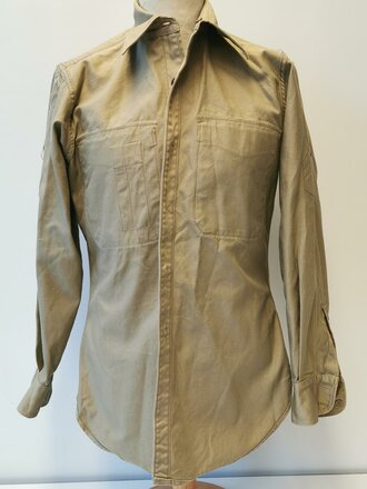 U.S. Khaki Cotton long sleeve shirt. Used, good condition, no label, heavy material