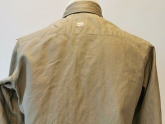 U.S. Khaki Cotton long sleeve shirt. Used, good condition, no label, heavy material