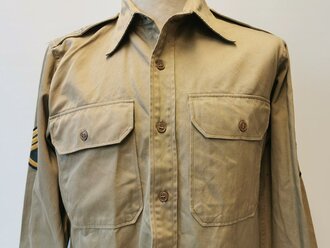 U.S. Khaki Cotton long sleeve shirt. Used, good condition, no label, heavy material