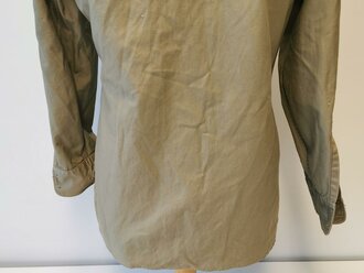 U.S. Khaki Cotton long sleeve shirt. Used, good condition, no label, heavy material