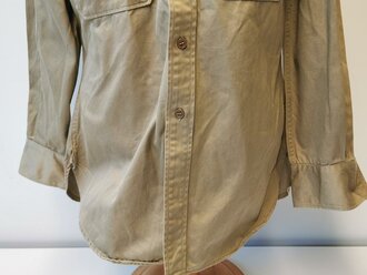 U.S. Khaki Cotton long sleeve shirt. Used, good condition, no label, heavy material