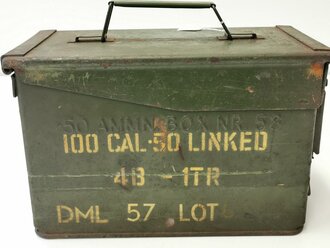 U.S. Cal. 50 Ammunition box, original paint, uncleaned