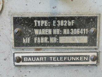 Luftwaffe / Kriegsmarine Empfänger E382bf, Bauart...