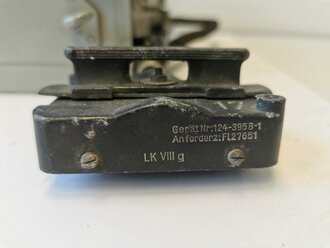 Luftwaffe / Kriegsmarine Empfänger E382bf, Bauart Telefunken. Originallack, Funktion nicht geprüft. Verbindungskabel Luftwaffe Fl 27651