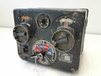 Luftwaffe FBG.3 Ln 26564, Fernbediengerät zur Umschaltung der Antennen auf LW- / KW-Betrieb für Fu G10. Originallack, Funktion nicht geprüft