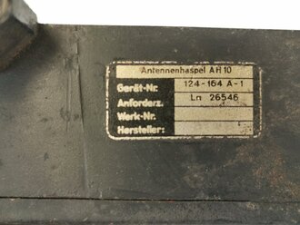 Luftwaffe Antennenhaspel  AH 10, Ln 26546, zum Fu G10. Originallack, Funktion nicht geprüft