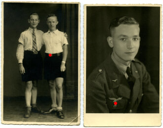 HJ Motorgefolgschaft 1/232 Solingen, Konvolut Bescheinigungen , Ausweise und Fotos sowie Besitzurkunde des HJ Ehrenzeichens