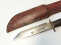 U.S. WWII "PAL" fighting knife RH36 with leather scabbard