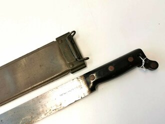 U.S. WWII "Ontaria knifo Co" machete dated 1943 in scabbard dated 1945